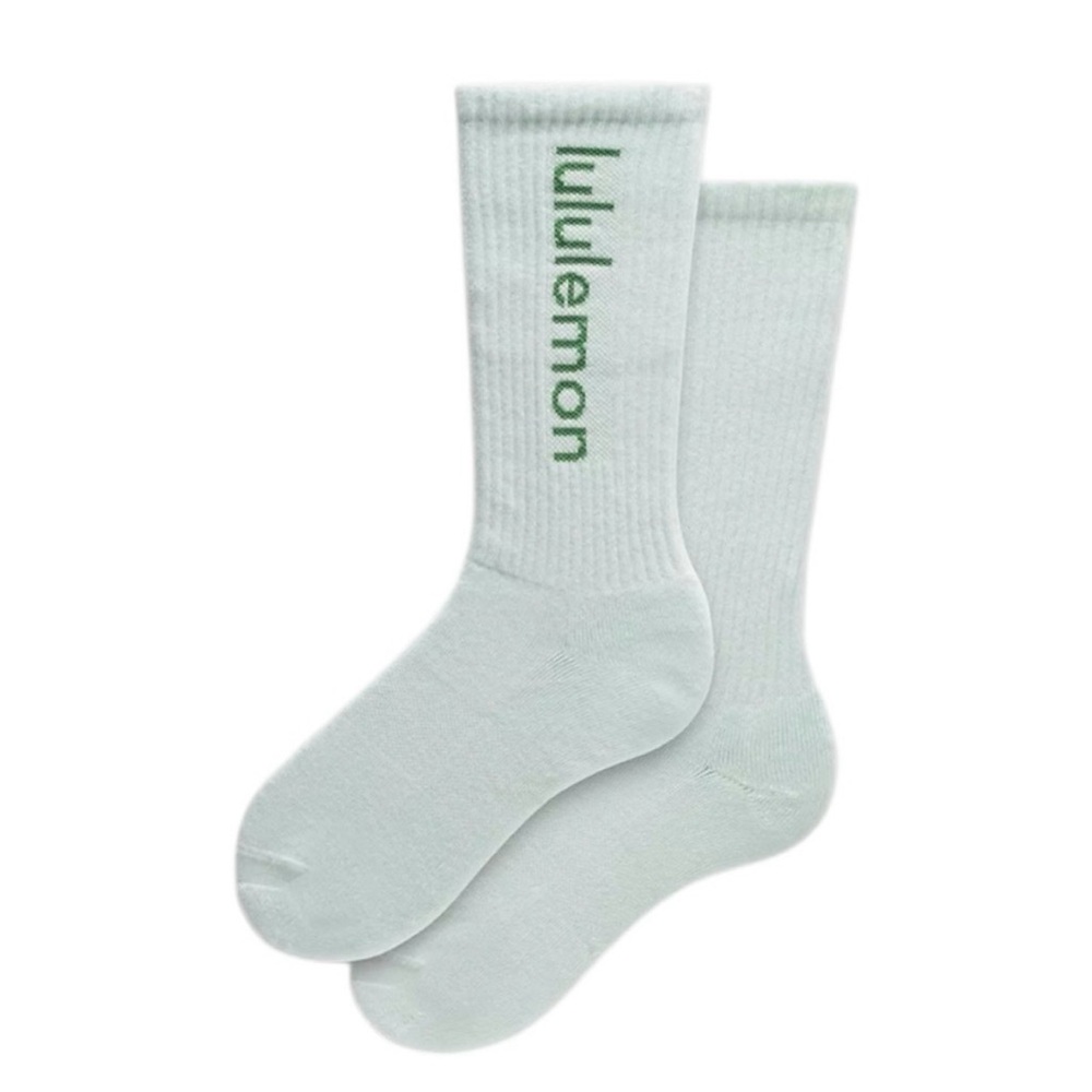 Lululemon Daily Essential Crew Socks Unisex Mint Breeze/Summer Willow - NWT